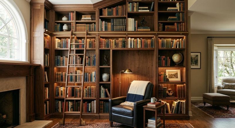 Custom Bookshelves Installation in Woodbridge, VA