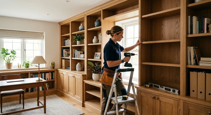Custom Bookshelves Installation in Raleigh, NC