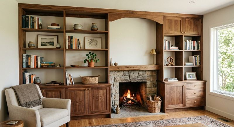 Fireplace Shelves Installation in Raleigh, NC