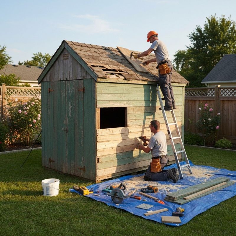 Wood Shed Repair in Conroe, TX